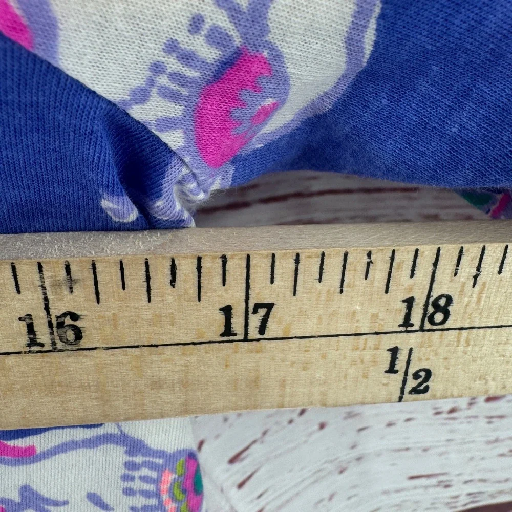 Lilly Pulitzer Dress Girls XL 12-14 Blue Pink Elephant Mandala Cotton Knit Dress